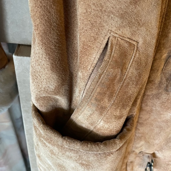 Covington Leather Suede Coat, faux fur lining - Picture 6 of 7